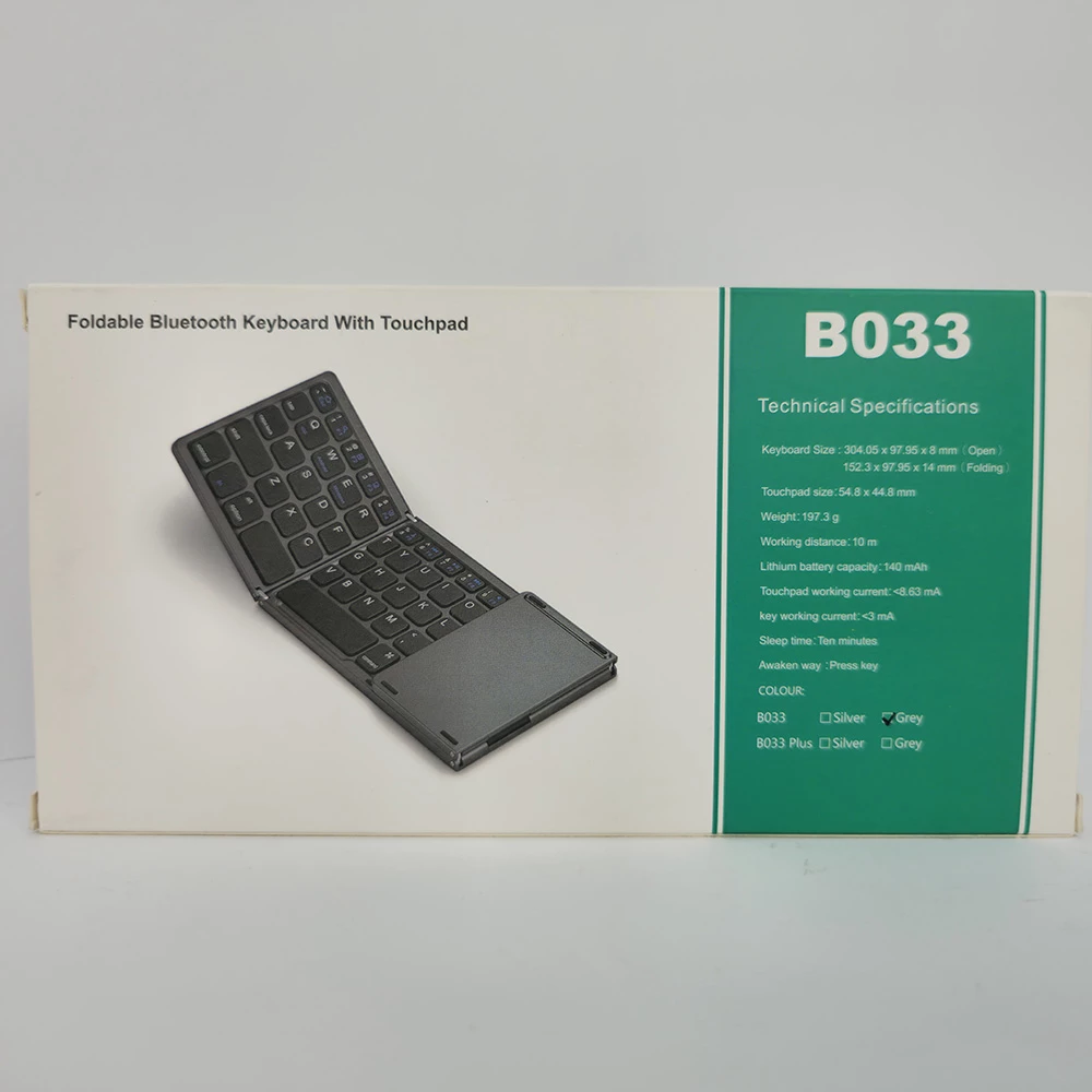 صفحه کلید بلوتوث تاشو Tolesum با تاچ پد بی سیم مدل B033