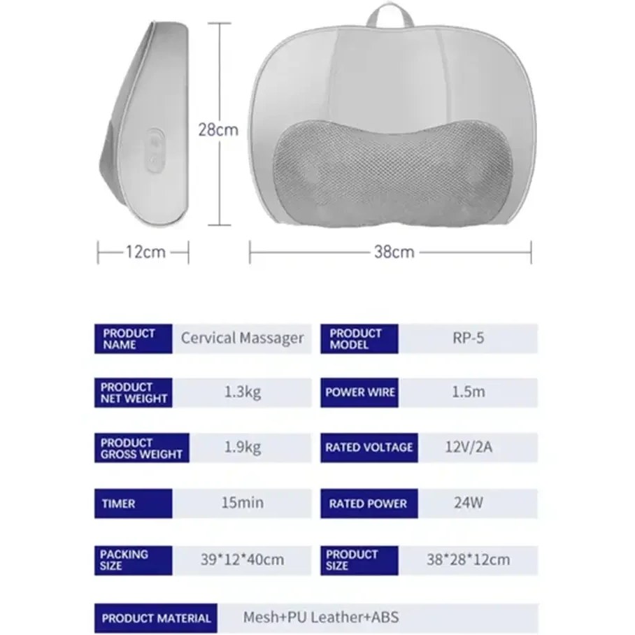 ماساژور بالشی کمر و گردن ام دی اچ ال مدل MD-9826